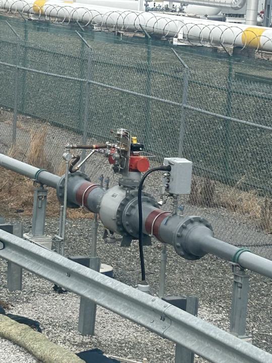 Meter run at the installation site